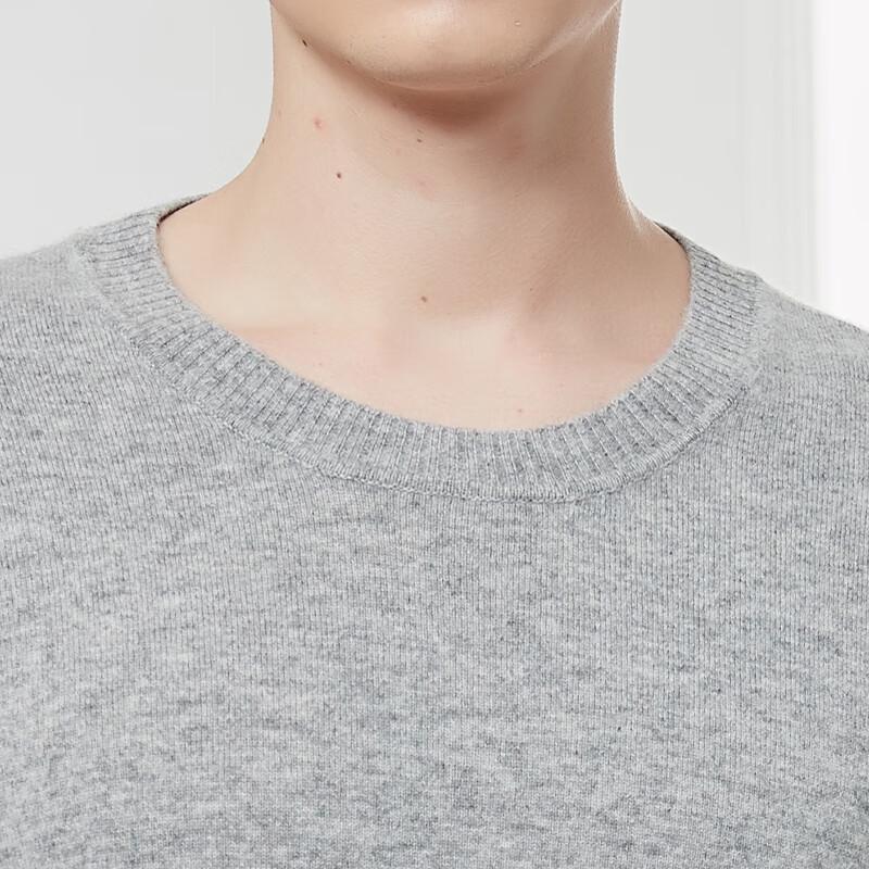 Hengyuanxiang Men's Thick Cashmere Round Neck Pullover