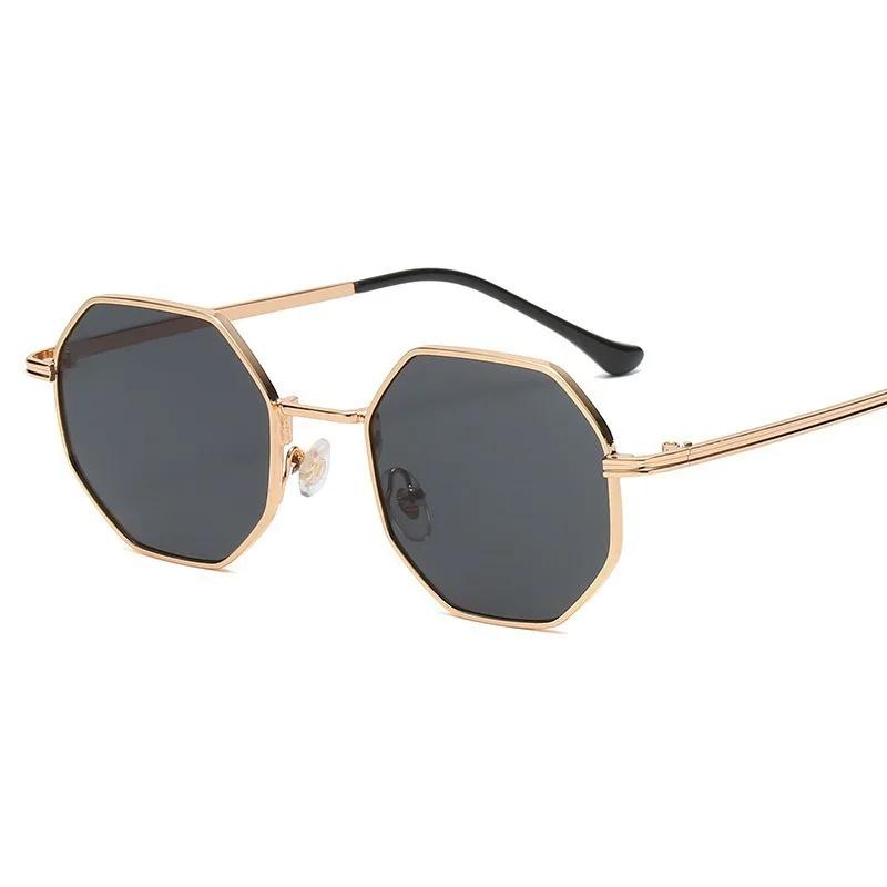 Design Fashion New Polygonal Metal Sunglasses Retro Ladies Spectacles Classic Trend Luxury Driving Use Travel Eye Spectacles Uv400