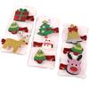 Christmas Baby Hair Clips: Cute Santa Cartoon Set