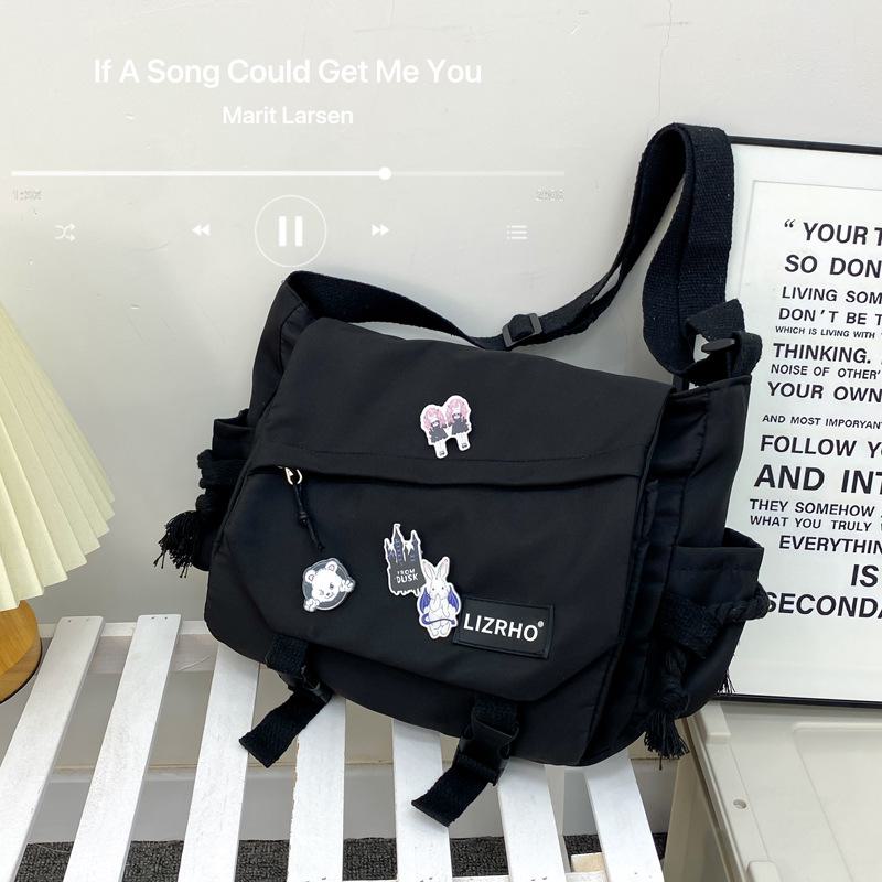 Сумка через плечо Harajuku Retro большой вместимости для мужчин и женщин