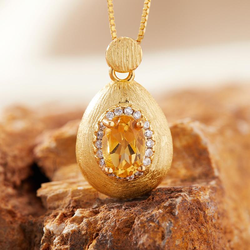 Натуральный аметистовый кулон-ожерелье женское S925 стерлинговое серебро матовое с танзанийским диопсидом топаз гранат цветной сокровище