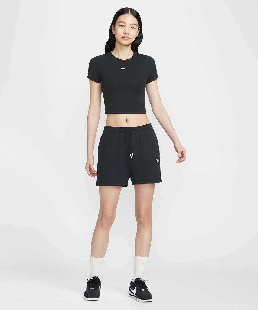 NIKE Sportswear Chill Knit Crop T-Shirt W - Black:White / Hf9539-013