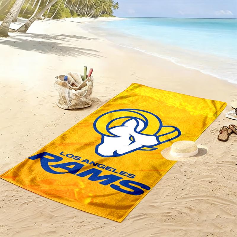 Пляжное полотенце с принтом Los Angeles Rams, большое, мягкое, быстросохнущее, для пляжа, кемпинга, плавания