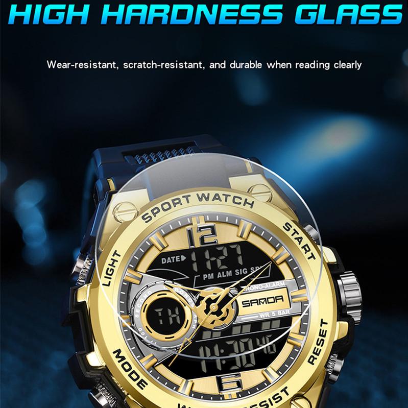 Новые модные мужские часы SANDA, спортивные ночные водонепроницаемые электронные часы, молодежные часы