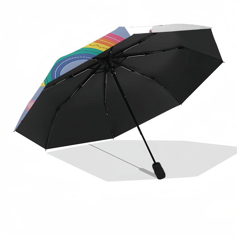 Peppa Pig Rainbow Automatic Opening Folding Umbrella - 8 Bone Iron Frame, Suitable for Fans, Travel, Daily Use, and Gift Giving0104377a