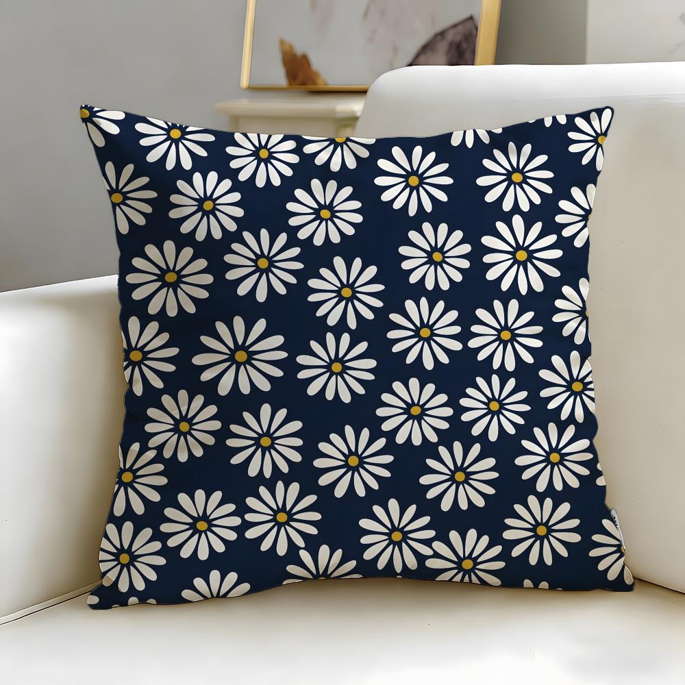 Retro patterns Cushion Cover Soft EasyWash Pillow Case Versatile for Couch Bed Travel and Office