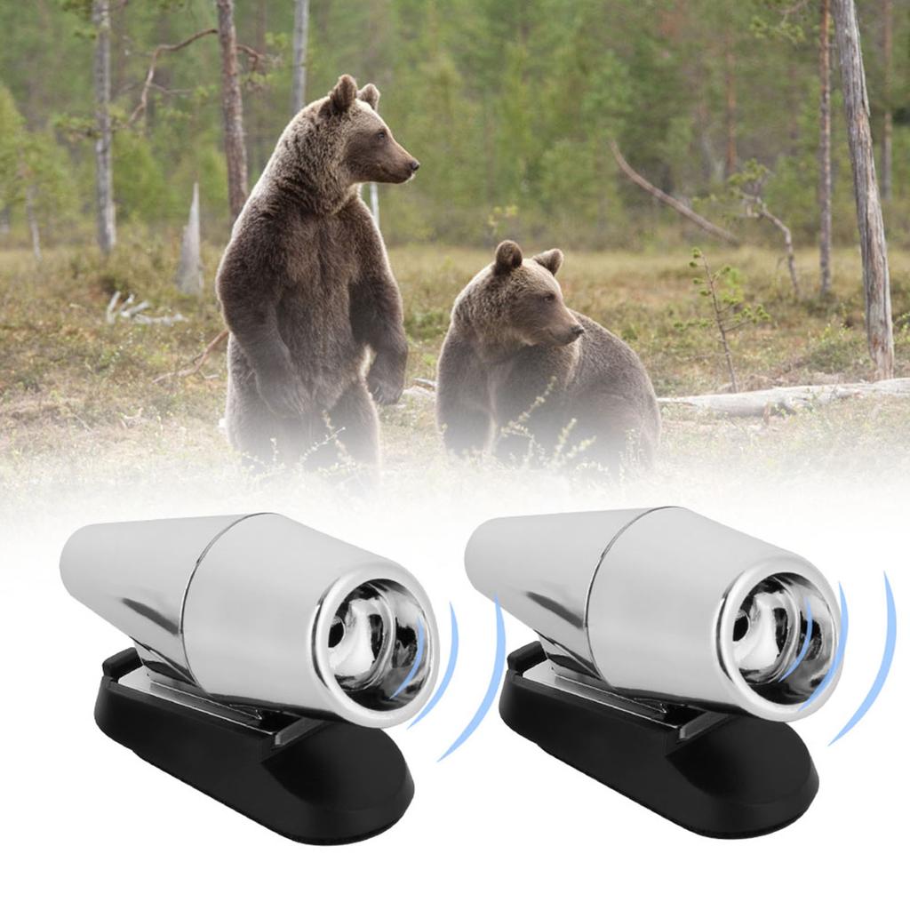 2 шт. Автомобильный автомобильный олень змея оповещение звуковой сигнал ультразвуковой ветроэнергетический отпугиватель животных (Серебряный)