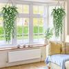 2pcs Artificial Hanging Plants Fake Hanging Plant Faux Eucalyptus Leaf Greenery Vine Outdoor UV Resistant Plastic Plants