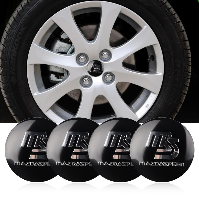 56mm Car Styling Car Tyre Center Hub Cap Sticker Emblem Decoration Cover For Mazda 3 6 CX3 323 MX5 CX 5 CX-5 Auto Accessories