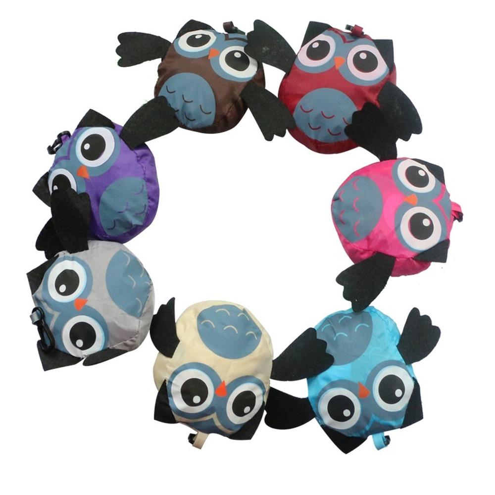 Милая складная сумка для покупок с животным принтом совы, экологически чистая дорожная женская сумка на плечо, женская многоразовая сумка-тоут