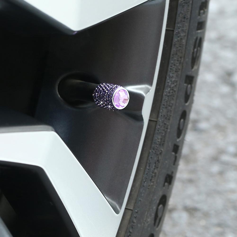 4 шт. длинных стильных алмазных блестящих автомобильных колпачков для колес, воздушных колпачков, пылезащитных колпачков для вентилей шин со стразами, автомобильные аксессуары