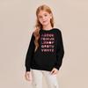 Kids' Fashion Loose-Fit Casual Long-Sleeve Christmas Print Oversized Crewneck Sweatshirt
