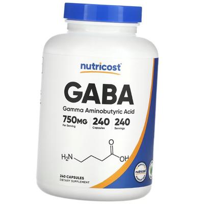 Гамма-аминомасляная кислота, GABA 750, 240капс (72647016)