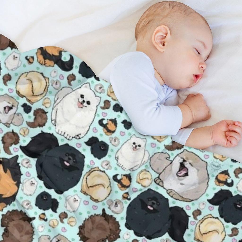 Померанские шпицы Плед Кровать Модные Фланели среда Гигантские Диванные Пледы