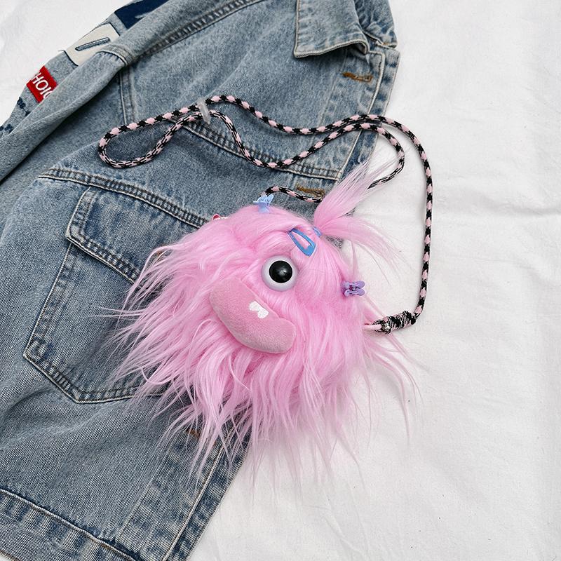 Весна Лето Сумка через плечо Женская Новая Сумка-игрушка Ugly Doll Маленький Монстр Сумка для мобильного телефона Мягкий Плюш Мультяшный Аниме