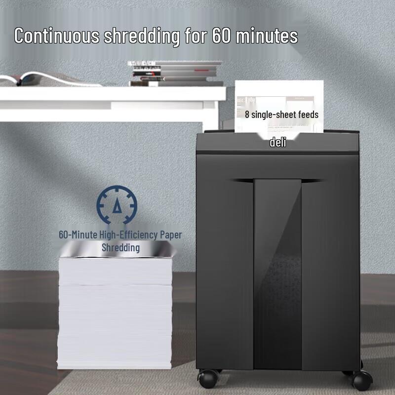 Deli High-Security Micro-Cut Shredder CN plug (adapter included)