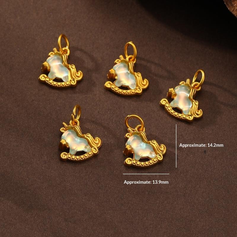 5 шт. Подвески-пони из цинкового сплава с покрытием, Шармы для DIY Ожерелья, Браслета, Серьг, Аксессуар