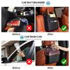 Многофункциональная сумка для хранения на спинке автомобильного сиденья Кожаная сумка для хранения Мешок для мусора Мешок для хранения Мусорное ведро для большинства моделей