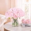 5-10 шт. Искусственный шелковый пион с стеблем, винтажный пион, роза, подходящие для семейного свадебного украшения