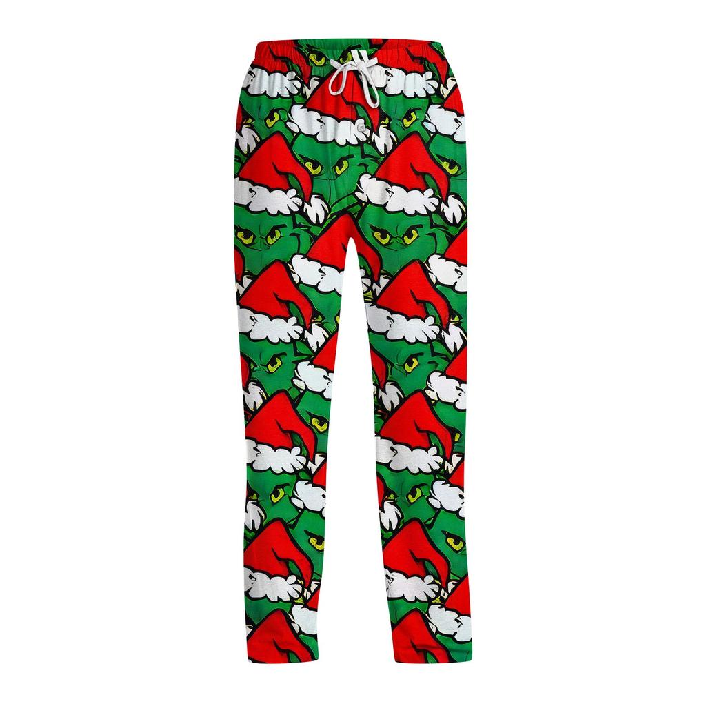 Men's Allover Printed Home Pants Sleeping Pajama Pants Long Pants Pajama Pants Yoga Pants