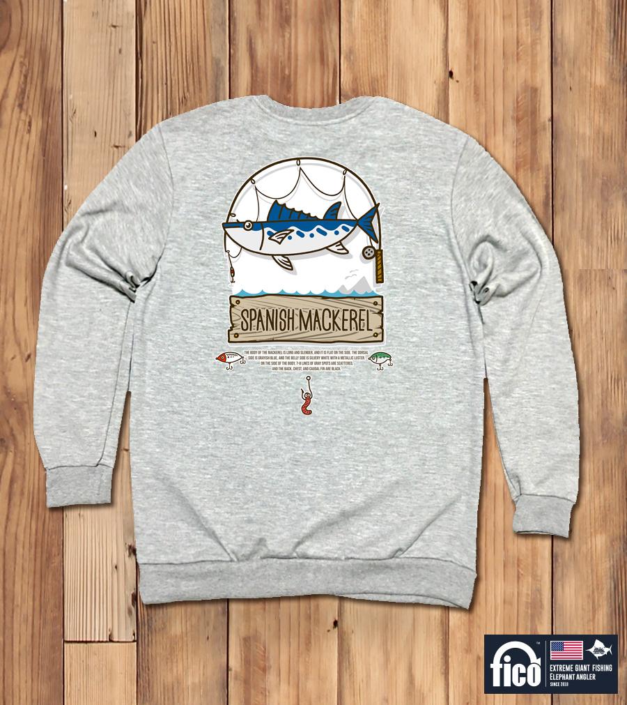 DOLDOL Fico-Mtm-135 Extreme Fishing Brand Pico Graphic Sweatshirt Long Sleeve