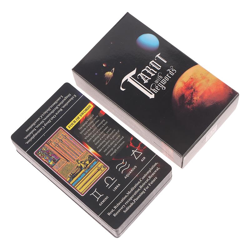 Карты Таро для начинающих со значением на них 78 шт. Карманный размер Таро Обучающая колода Гадание Предсказание Настольная игра