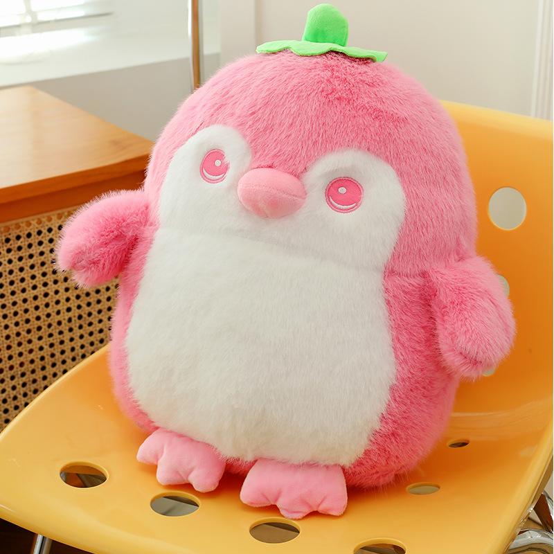 Мультяшный фруктовый пингвин, фруктовая кукла, полярный пингвин, плюшевая кукла, детская компания, чтобы утешить девочек, подушка, подарок