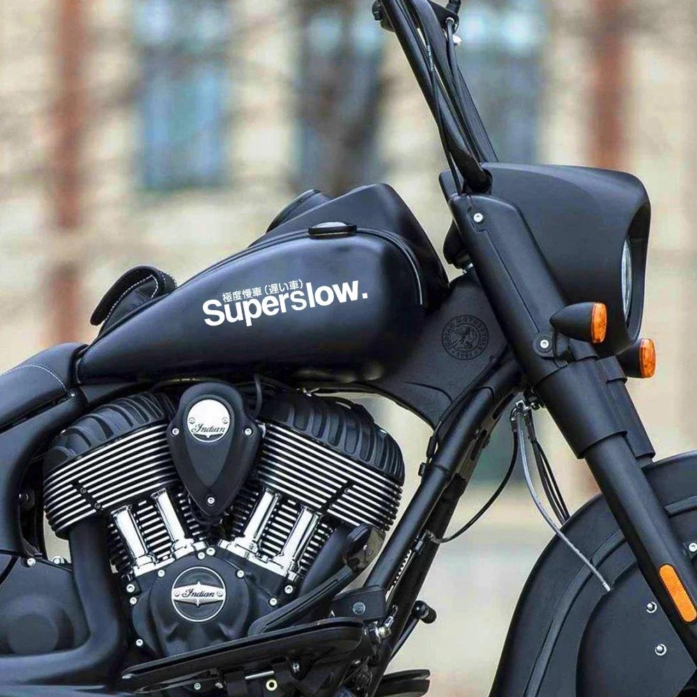 1Pcs Superslow Motorcycle Personalized Stickers Decoration Waterproof Oilproof Motorbike Tape Decal Moto Universal Accessories