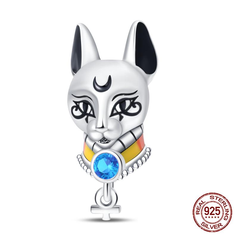 Original Owl Beads 100% 925 Silver Lucky Cat Elephant Charms Fit Original 925 Bracelet DIY Jewelry Making Women's Gift