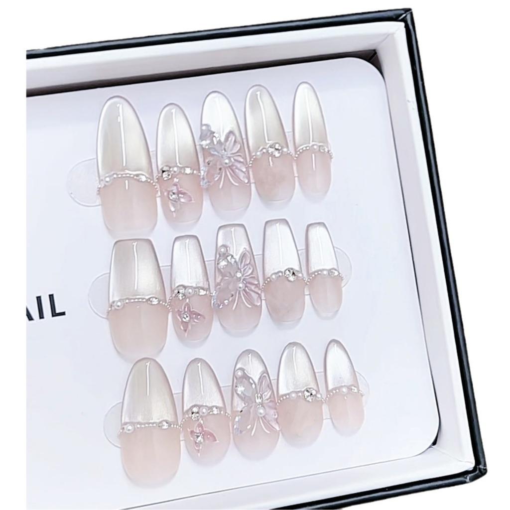 Чистая ручная работа Осенний новый стиль Фототерапия Носимая броня Ziwei Xingchen Кошачий глаз Наклейка для ногтей Съемная