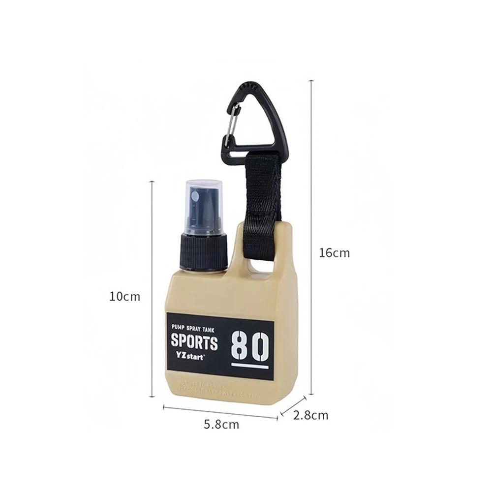80ml Spraying Bottle Camping Hiking Spray Bottle Travel Outdoor Sprayer Bottle Press Hook Up Fine Mist Spray Head Magic Strap