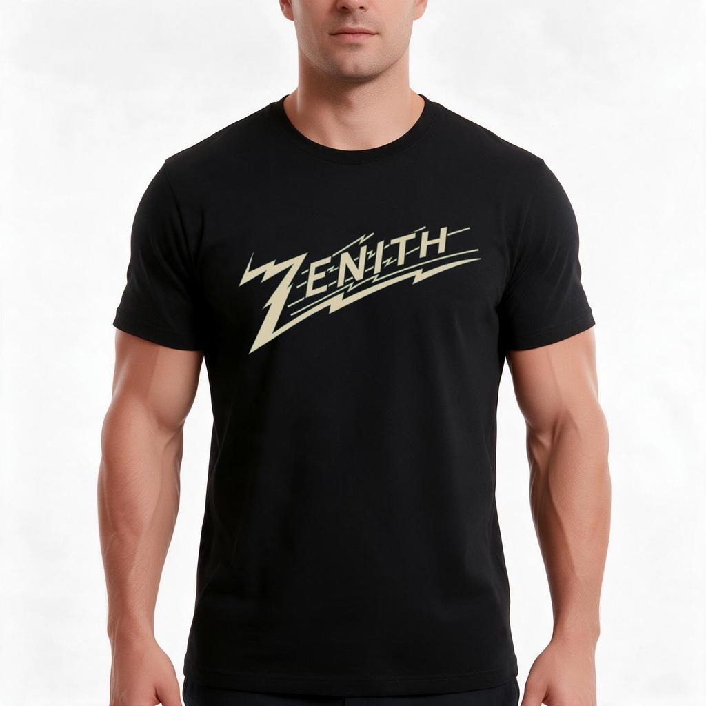 Retro Zenith Tshirt Summer Casual Cotton Tee Oversized Streetwear Tops Vintage Graphic Print Loose Fit Short Sleeve