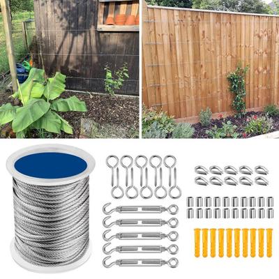 Комплект натяжителя талрепа, прочный и надежный трос из нержавеющей стали, трос для подвесных светильников, садовый провод