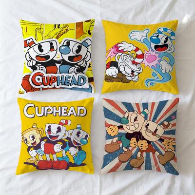 C-CupheadS-ES Мобильная игра Наволочка Декоративная Подушка-плед Современная Квадратная Романтичная Диван Софа Кровать Автомобиль