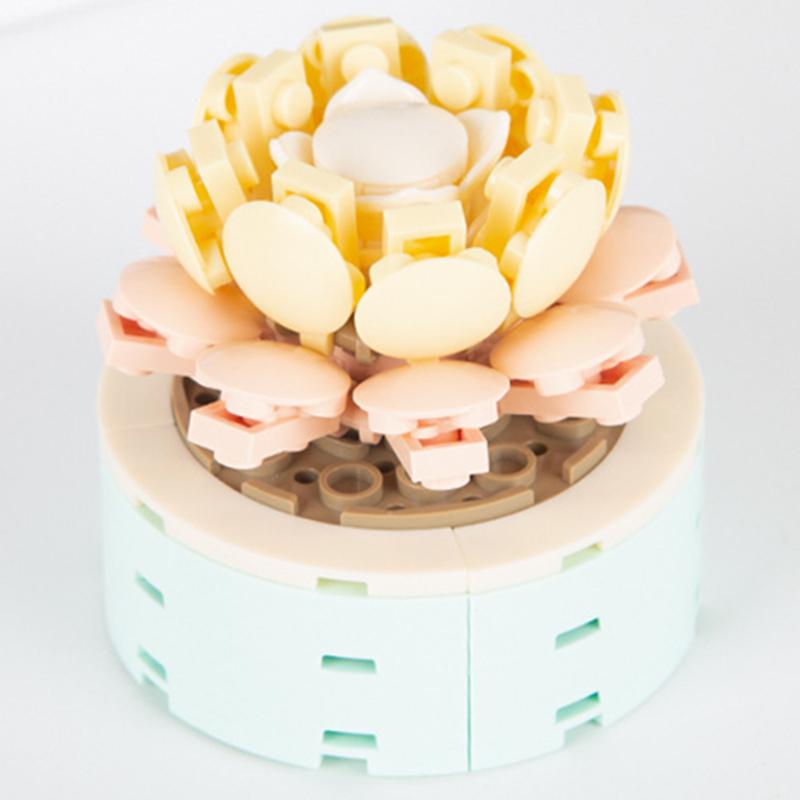 Сделай сам MOC Комнатные растения Суккуленты Кактус Гипсофила Бонсай Сады Романтичный Конструктор Модель Кирпичики Детские Наборы Комплекты Игрушки