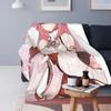 Genshin Impact Kawaii Girl Flannel Blankets Yae Miko Anime Vintage Throw Blanket for Sofa Bedding Lounge 150*125cm Bedspreads