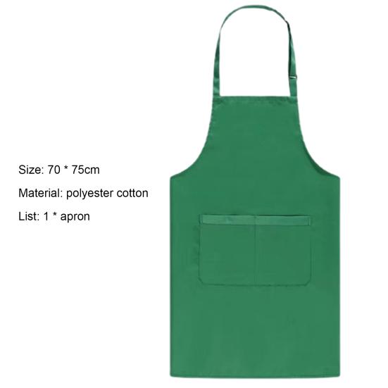 Фартук шеф-повара сплошной цвет водонепроницаемый полиэстер хлопок подвесной фартук для ресторана