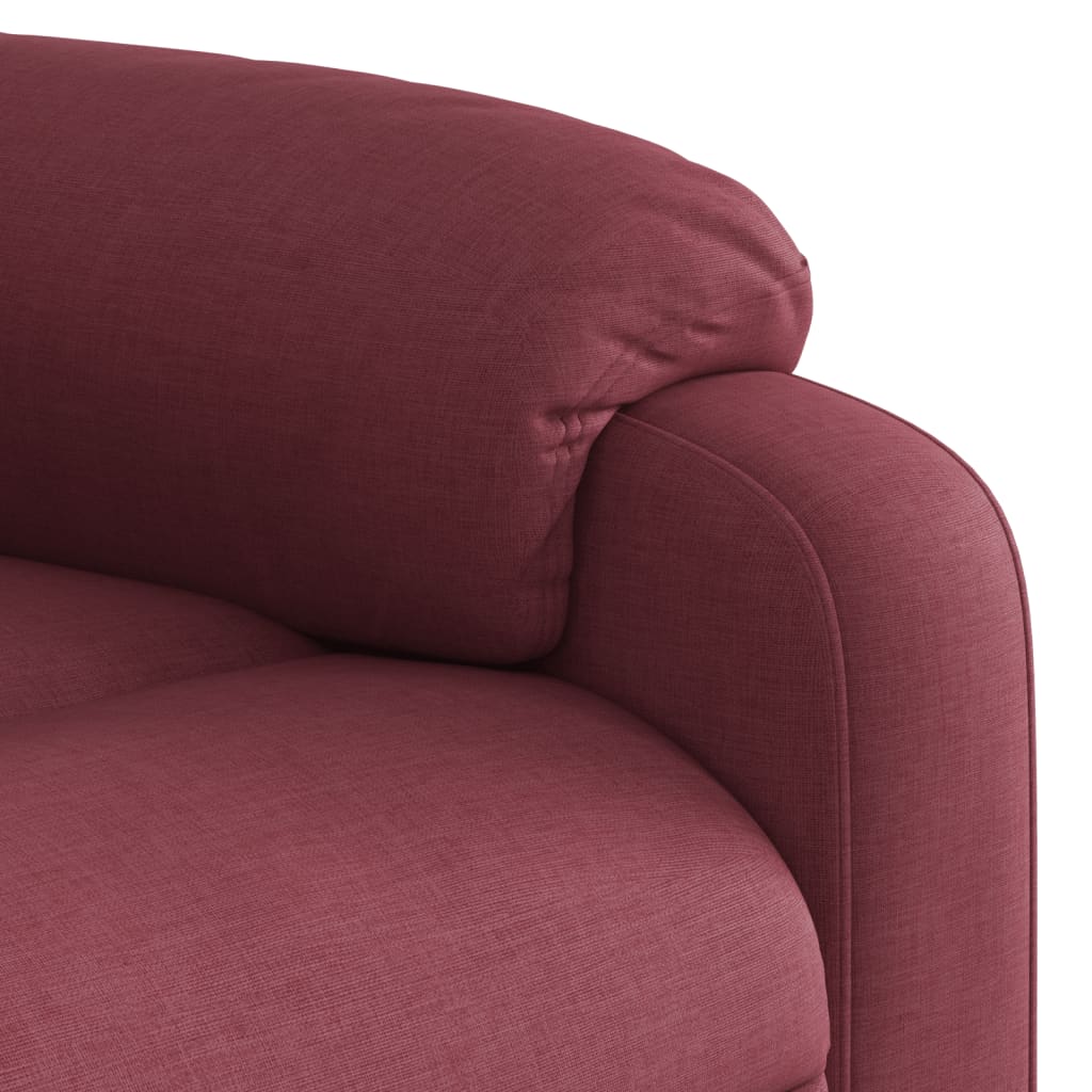 Recliner Chair with Lift Assistance Wine Red Fabric