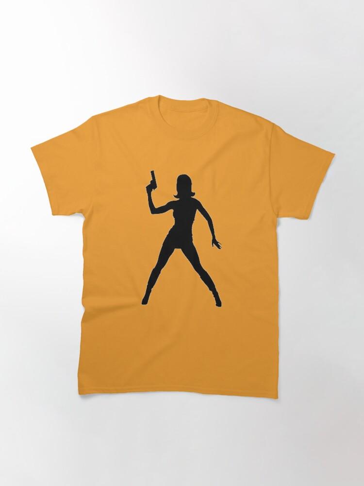 James Bond Girl with GUN pistol in hand Classic T-Shirt