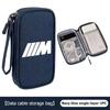 Car Portable Phone Data Line Storage Bag Auto Accessories For BMW Performance M E87 E30 E46 E28 F35 G20 E93 F20 X3 X AA4
