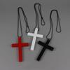 Punk Gothic Wood Cross Pendants Necklace Black Sweater Chain New Hip Hop Necklace Jewelry