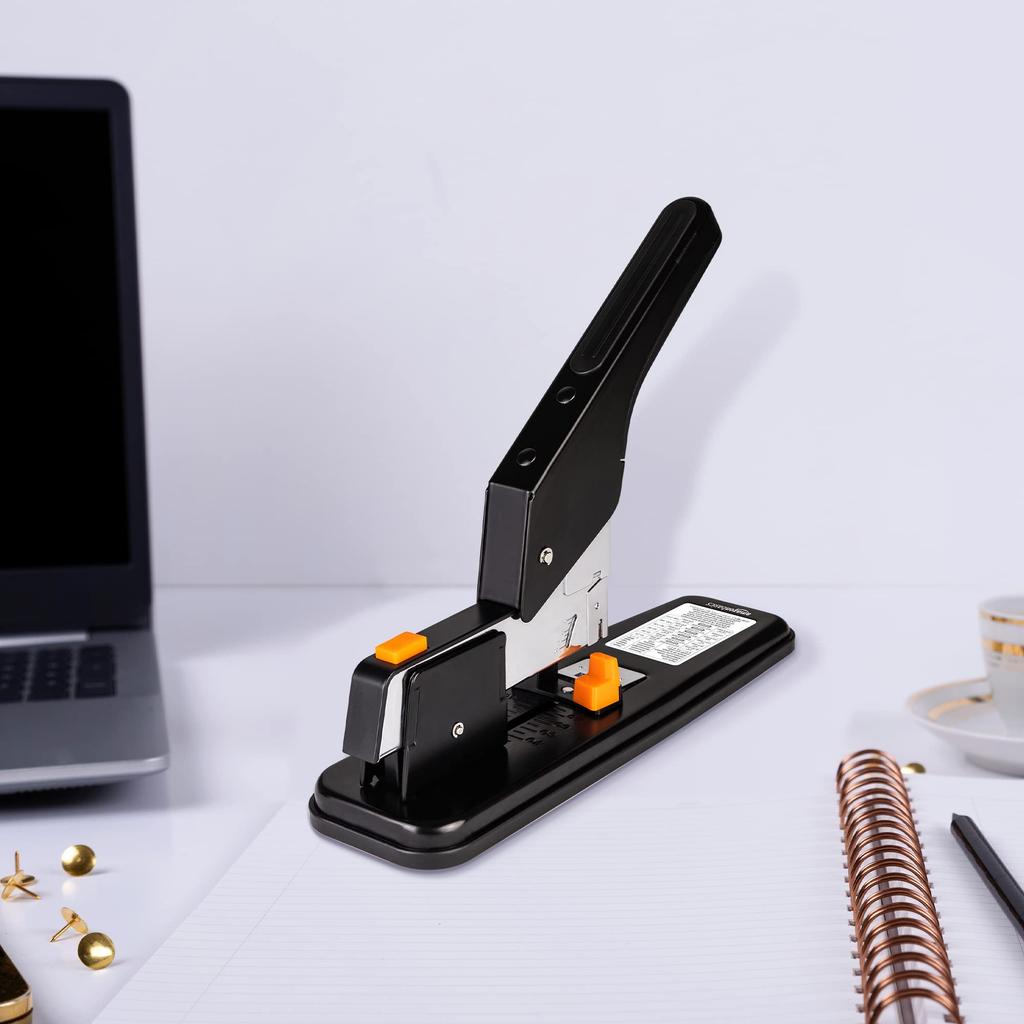 Amazon Basics Desktop Stapler, Large, Heavy-Duty, 210-Sheet Capacity, Black