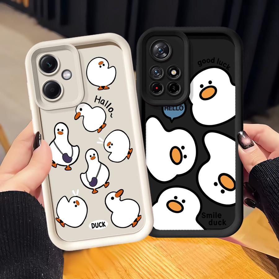 Чехол для телефона для Xiaomi Redmi Note 14 Pro Plus 13C 12 A1 A2 A3 A4 11 Note 13 10 12s 11s 12C 14C Стильный Мультяшный Утенок