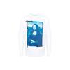 Mona Lisa Print Long Sleeve T-Shirt Men Tops White OMAB068C99JER0010145