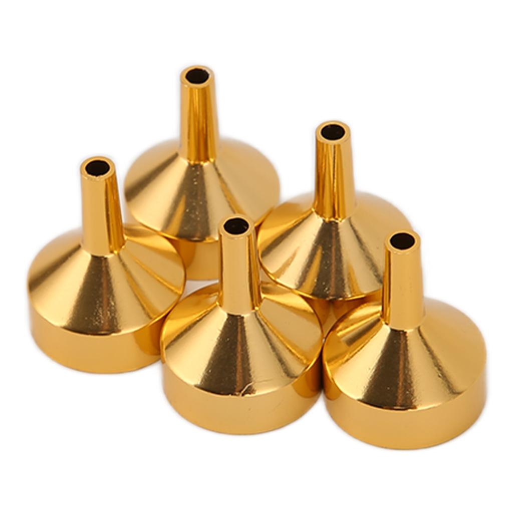 Mini Funnels Lightweight Portable Metal Mini Funnels for Miniature Bottles Essential Oils DIY