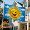 2D Flat, One 2D Flat Piece - 1pc Per Pack, Sun-themed Square Flag, Ideal for Floral Arrangement Workshops, Garden Exhibitions, and Floral Gatherings,