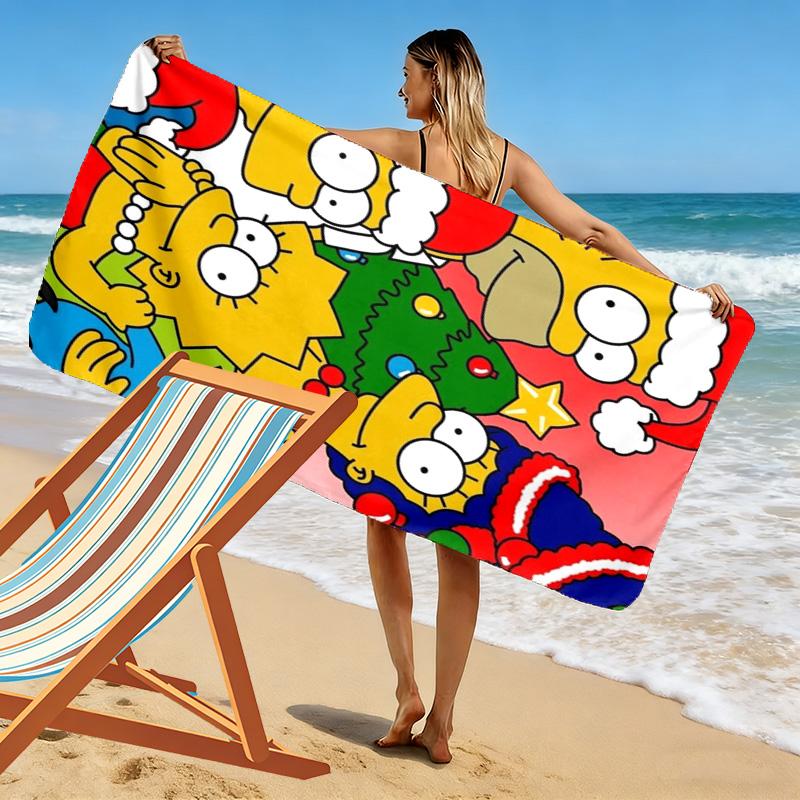 Vibrant Surrealism: Mind beach towel Outdoor camping soft seaside Outdoor pool towel Absorbent bath towel beach towel Fashion printing beach