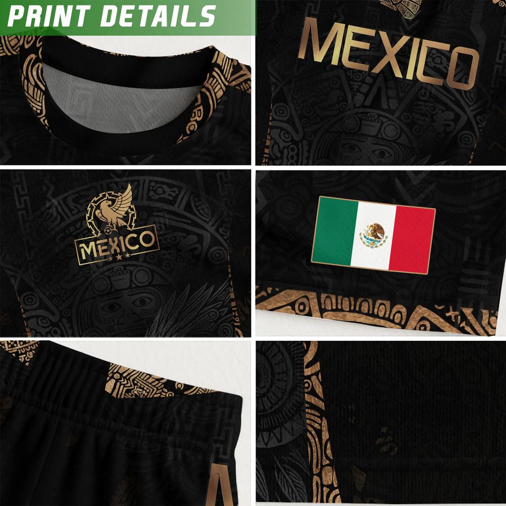 Men's Casual Short Sleeve T-Shirt Mexico Letter Print Crew Neck Lightweight Breathable Fabric Summer Top