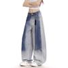 JYL Унисекс Брюки Карго Большого Размера Американский Карман Винтажные High-Street Bootcut Деним