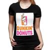 Футболка Dunkin Donuts для женщин с круглым вырезом Уличная одежда Футболки Женские с коротким рукавом Летняя одежда Топы